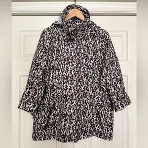 {JM Collection} Leopard Print Lightweight Jacket - Womens XL